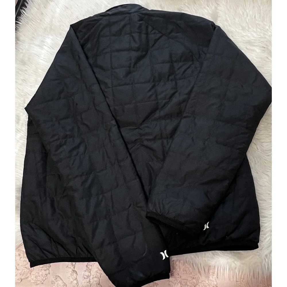 Hurley Men's Outer Edge Black Jacket Size‎ Small Polyester Zip Up Pockets Read